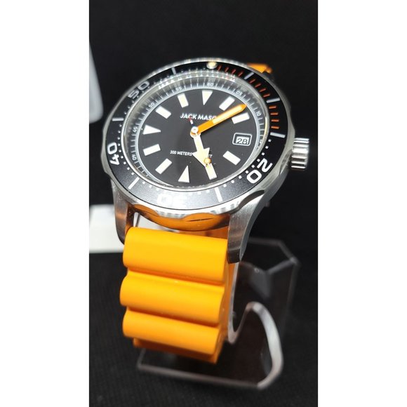Jack Mason Special Edition Seatrek Swiss Diver Watch Orange Coral - Picture 1 of 12